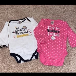18 months Steeler Onesies
